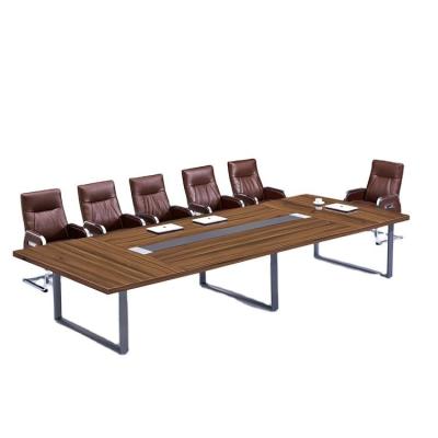 China MFC Board Meeting Office Desk , I Shape Long Conference Room Table For 12 Person for sale