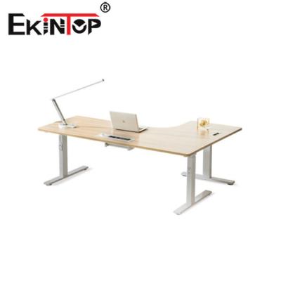 China Ekintop Office Furniture Standing Desk With Electric Motor CE ROHS Certificate for sale
