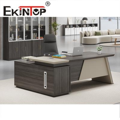 China Modern Style L-Shape White Modern Style Desk CEO Manager Executive Desk for sale