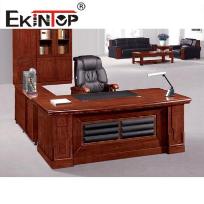 China Moderno chefe gerente mesa de madeira escritório pequeno turno grande mesa presidente à venda