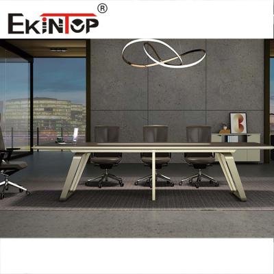 China Walnut 4m 5m 10 Person Office Conference Table Meeting Boardroom for sale