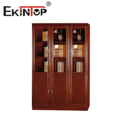 China Chinese Office Floor File Cabinet Walnut Color Book Storage Cabinet for sale