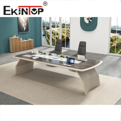 China Office Furniture 6 Person Bureau Conference Table Meeting Table With Metal for sale