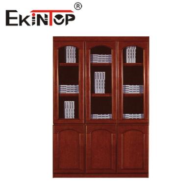 China Office Bookcase Wooden Filing Cabinet Paint Veneer Archive Display Cabinet for sale