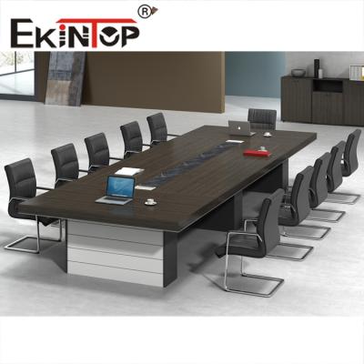 China Modern Custom Wood Conference Tables And Chair Set For Meeting Room for sale