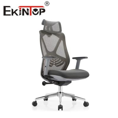 China Ekintop Black Ergonomische Stoel Mesh Seat, Draaibare Mesh Mid Back Office Chair Te koop