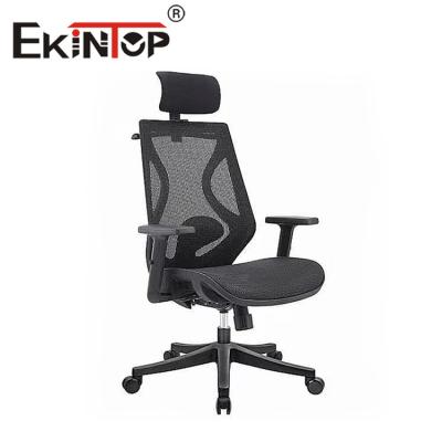 China Cadeira de malha com ajuste de altura com encosto alto Cadeira de escritório ergonômica executiva sênior de malha com suporte lombar à venda