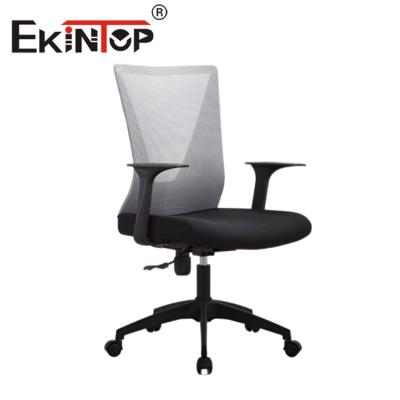 China Popular Style Simple Mid-Back Mesh Chair Cheap Full Mesh Swivel Chair Mesh Back Office Chair for sale