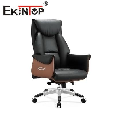 China Ekintop Office Leather Chair Adjustable Swivel Modern Style OEM ODM for sale