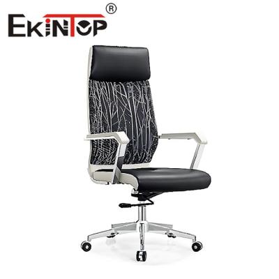 China Brown Leather Ergonomic Office Chair Executive For Hotel School ODM for sale