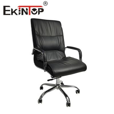 China Pu Computer Desk Office Chair Leather High Back Office Swivel Chair Te koop