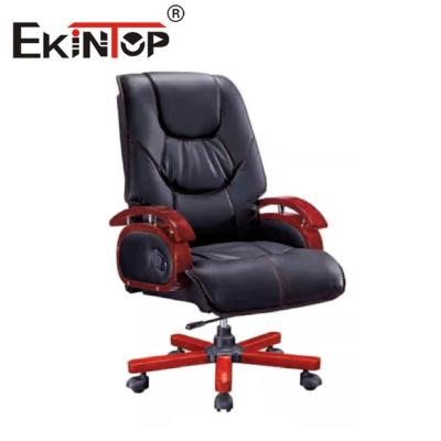 China Boss Gas Lift Leather Chair PU Padded Seat Manager Office Furniture for sale
