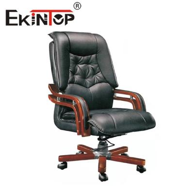 China Office Furniture PU Ergonomic Leather Chair High Back Comfortable For Boss for sale