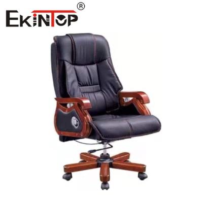 China Morden Manager Leather Swivel Executive Office Chair PU Padded Seat Customizable for sale