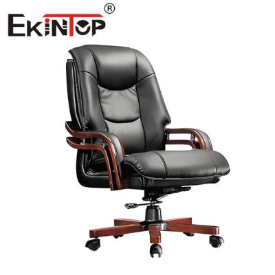 China Silla de cuero ergonómica reclinable Big and Tall Boss Office Chairs en venta