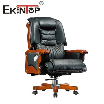 China Cadeira executiva de couro PU Boss escritório de couro acolchoado personalizável à venda