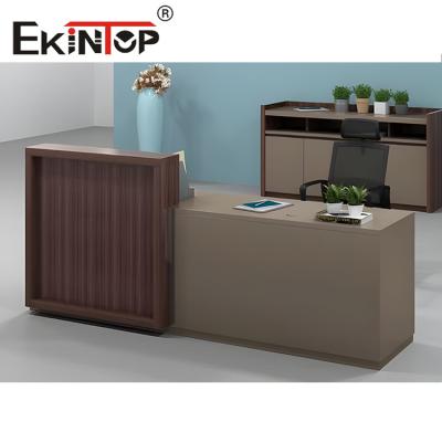 China Luxury Furniture Reception Table Extendable MDF Melamine Board Material for sale