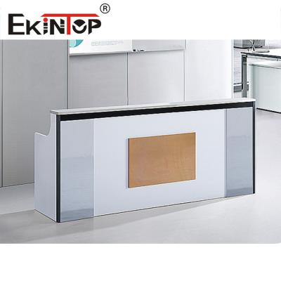 China Aluminium Alloy Reception Counter Table , Office Reception Desk MDF Painting for sale
