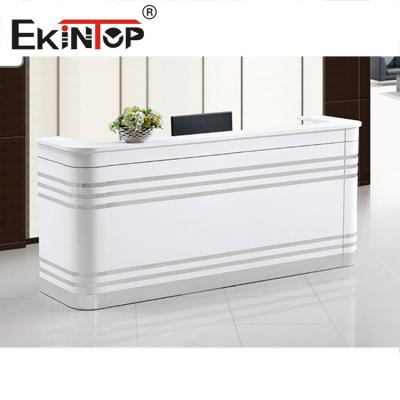 China Multifunctional L Shaped Reception Desk , Reception Computer Table OEM ODM for sale