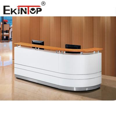 China Ekintop L Shaped Reception Desk Furniture For Boss CEO Office Multifunction for sale
