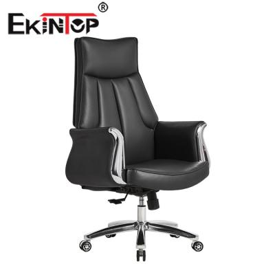 China Adjustable PU Leather Swivel Office Chairs Comfortable Ergonomic Executive Chair for sale
