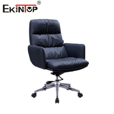 China Commercial Boss Leather Swivel Office Manager Chair For Home for sale