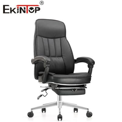 China Contemporary 360 Swivel Black Leather Chair For Office Furniture for sale