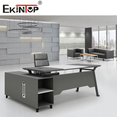 China Multipurpose Tempered Glass Office Desk Morden Style For Officeworks for sale