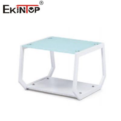 China OEM Contemporary Glamour Glass And Chrome Coffee Table For Sleek Sophistication Te koop