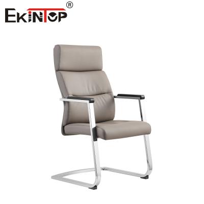 China Versatile Leather Adjustable Height Office Chair With Chrome Metal Base for sale