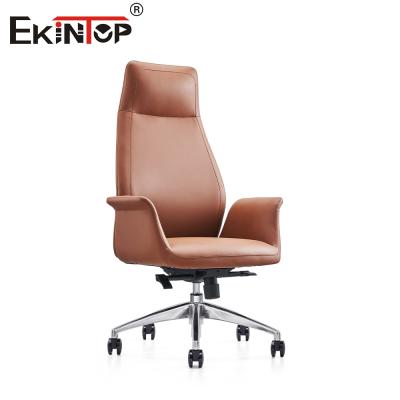 China Deluxe Sophistication Leather Office Chair Adjustable Height for sale