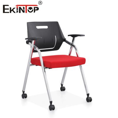 China Collaborative Learning Linked Training Chair Built In Desk For Teamwork en venta