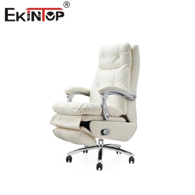 China Modern White Leather Multi-functional Office Chair Style and Utility in One for sale