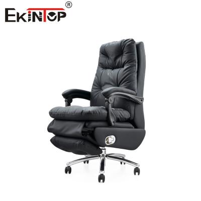 China Classic Genuine Leather Armchair Reclining Office Chair For Professional Settings en venta