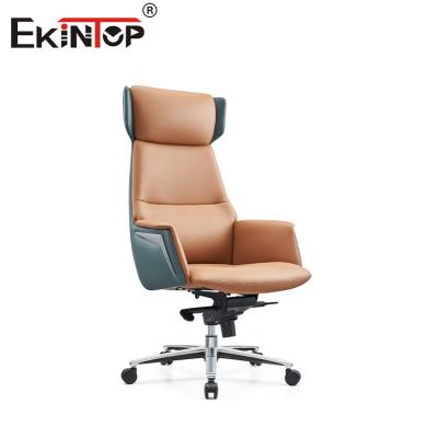 China OEM 350mm Aluminium Base Leather Lounge Armchair Modern Style for sale