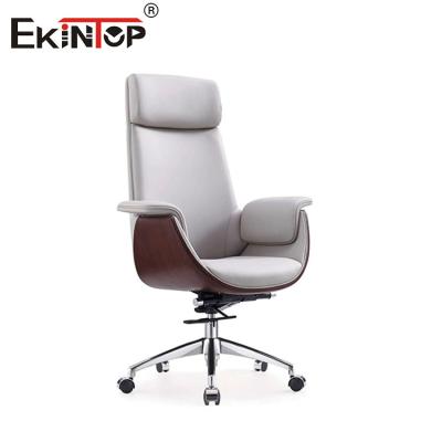 China Modern Style White Leather Height Adjustable Chair for Office Spaces en venta