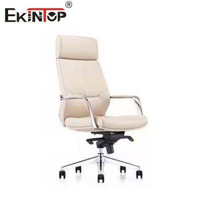 China Affordable and Stylish White Leather Office Chair in a Modern Design for sale