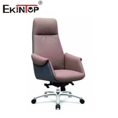 China Indoor PU Ergonomic Swivel Leather Office Chair High Back ODM for sale