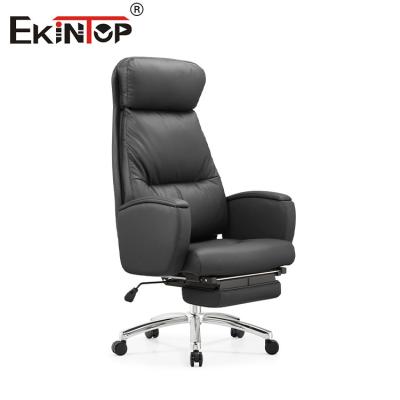 China Customized Office Ergonomic Executive PU Leather Chair Computer Desk Chair for sale