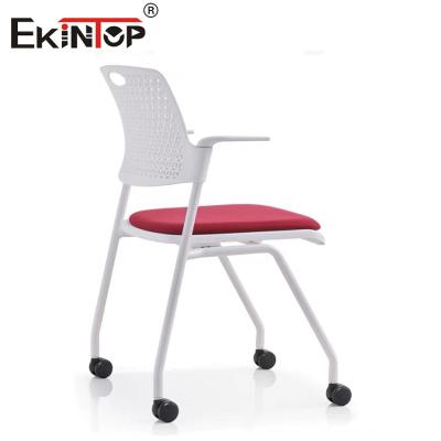 China Foldable Training Chair With Casters Plastic Backrest Iron Frame for sale