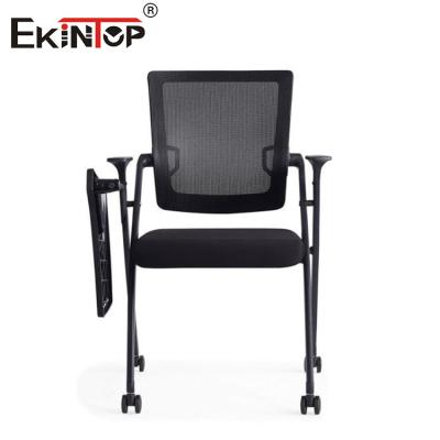 China OEM Meeting Room Training Chair Modern Black Conference Chair With Writing Board for sale