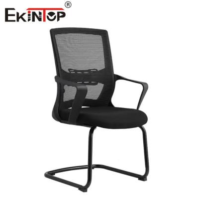 China Anti Fatigue Office Chair Black Metal Frame With Armrests And Fabric Mesh for sale
