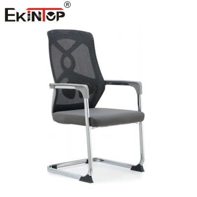 China Black Mesh Plastic Armrest Office Chair Sliding Seating Standard Size for sale