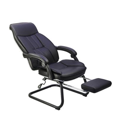 China Cadeira de escritório de couro reclinável com apoios de pés à venda