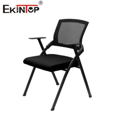 China Black Folding Training Chair Office Chair With Armrests In Modern Style for sale