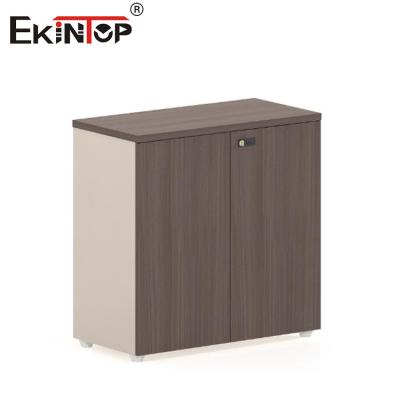 China Wooden Small Bookcase File Cabinet in Walnut Color with Modern Style for sale