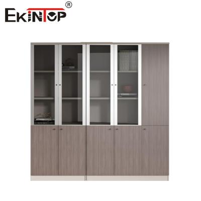 China Wide File Cabinet with Glass Windows Large Capacity Industrial Style en venta