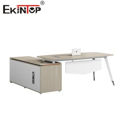 China L-Form Büro Schreibtisch Executive Moderne Schreibtische mit Schrank zu verkaufen
