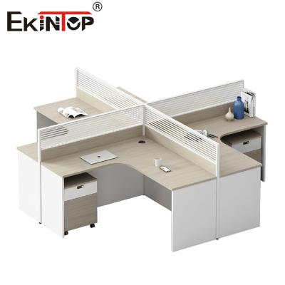 China Modern Office Furniture Design Wooden Partitions Office Cubicle Table Workstation en venta