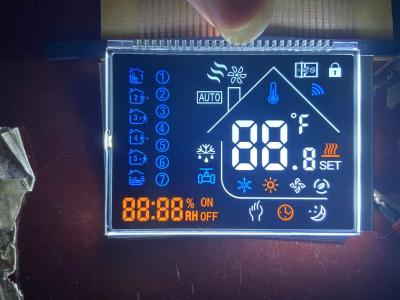 China Custom Negative 12 O Clock VA LCD Display Transmissive Digit Graphic Lcd Glass Va Panel For Thermostat for sale